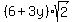 %286+%2B+3y%29sqrt%282%29