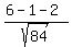 %286-1-2%29%2Fsqrt%2884%29