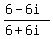 %286-6i%29%2F%286%2B6i%29