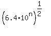 %286.4%2A10%5En%29%5E%281%2F2%29