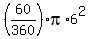 %2860%2F360%29pi%2A6%5E2