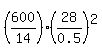 %28600%2F14%29%2A%2828%2F0.5%29%5E2