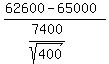 %2862600+-+65000%29%2F%287400%2Fsqrt%28400%29%29