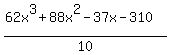 %2862x%5E3%2B88x%5E2-37x-310%29%2F10