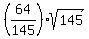 %2864%2F145%29sqrt%28145%29