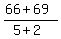 %2866%2B69%29%2F%285%2B2%29