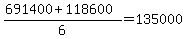 %28691400%2B118600%29%2F6=135000
