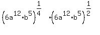%286a%5E12%2Ab%5E5%29%5E%281%2F4%29+%2A+%286a%5E12%2Ab%5E5%29%5E%281%2F2%29