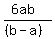 %286ab%29%2F%28%28b-a%29%29