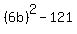 %286b%29%5E2-121