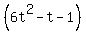 %286t%5E2-t-1%29