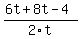 %286t+%2B+8t+-+4%29%2F2t