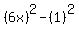 %286x%29%5E2+-+%281%29%5E2
