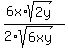 %286x%2Asqrt%282y%29%29%2F%282%2Asqrt%286xy%29%29