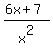 %286x%2B7%29%2Fx%5E2