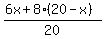 %286x%2B8%2820-x%29%29%2F20
