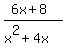 %286x%2B8%29%2F%28x%5E2%2B4x%29
