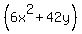 %286x%5E2+%2B+42y%29