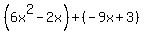 %286x%5E2-2x%29%2B%28-9x%2B3%29