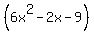 %286x%5E2-2x-9%29