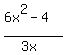 %286x%5E2-4%29%2F%283x%29