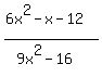 %286x%5E2-x-12%29%2F%289x%5E2-16%29