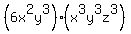 %286x%5E2y%5E3%29%28x%5E3y%5E3z%5E3%29