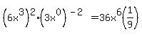 %286x%5E3%29%5E2%283x%5E0%29%5E%28-2%29=36x%5E6%281%2F9%29