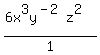 %286x%5E3y%5E%28-2%29z%5E2%29%2F1