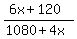 %286x+%2B+120%29%2F%281080+%2B+4x%29