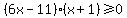 %286x-11%29%28x%2B1%29%3E=0