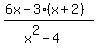 %286x-3%28x%2B2%29%29%2F%28x%5E2-4%29
