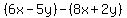 %286x-5y%29-%288x%2B2y%29