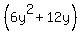 %286y%5E2%2B12y%29