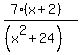 %287%28x%2B2%29%29%2F%28%28x%5E2%2B24%29%29
