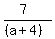 %287%29%2F%28%28a%2B4%29%29
