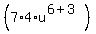 %287%2A4%2Au%5E%286%2B3%29%29