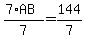 %287%2AAB%29%2F7+=+144%2F7