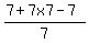 %287%2B7x7-7%29%2F+7