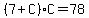 %287%2BC%29C=78