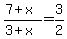 %287%2Bx%29%2F%283%2Bx%29+=+3%2F2