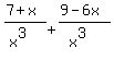 %287%2Bx%29%2F%28x%5E3%29%2B%289-6x%29%2F%28x%5E3%29
