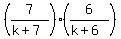 %287%2F%28k%2B7%29%29%2A%286%2F%28k%2B6%29%29