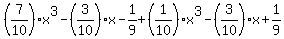 %287%2F10%29x%5E3-%283%2F10%29x-1%2F9%2B%281%2F10%29x%5E3-%283%2F10%29x%2B1%2F9