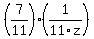 %287%2F11%29%2A%281%2F11z%29