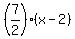 %287%2F2%29%28x-2%29
