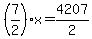 %287%2F2%29x++=+4207%2F2