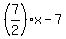 %287%2F2%29x+-+7