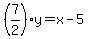%287%2F2%29y=x-5