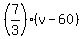 %287%2F3%29%28v-60%29